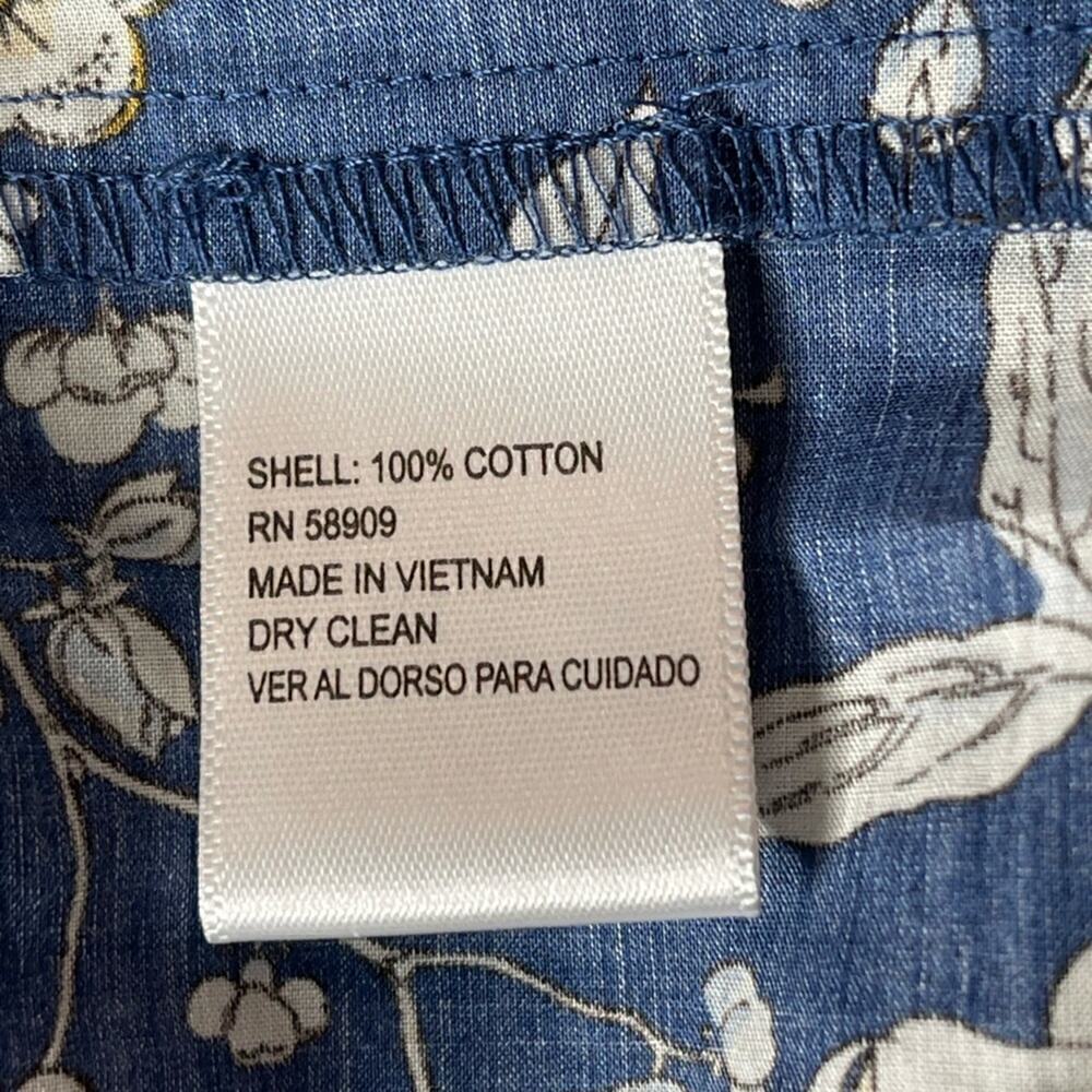 Antonio Melani Floral Cottage Core Midi Ruffle Tier Skirt Blue White size 12 - Picture 9 of 12